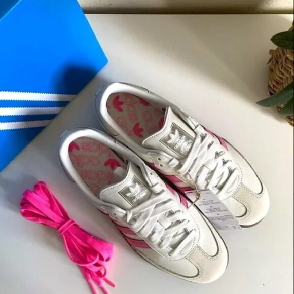 Adidas Samba Sneakers with Pink Stripes - Picture 2 of 5